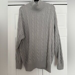 Grey Turtleneck Sweater